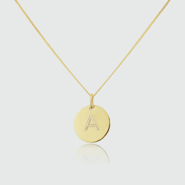 Westbourne 9ct Yellow Gold Disc 14mm Sample Pendant (No Chain)-Auree Jewellery