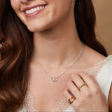 Kelso 9ct White Gold Rings Necklace