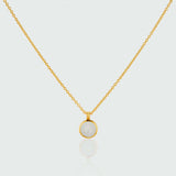 Lulea Moonstone & Gold Vermeil Pendant Necklace-Auree Jewellery
