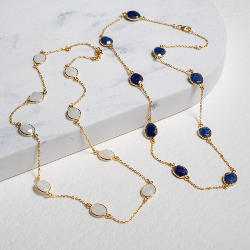 Abisko Moonstone & Gold Vermeil Necklace-Auree Jewellery