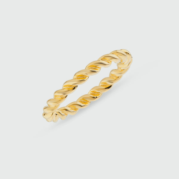 Alhambra Gold Vermeil Twisted Ring-Auree Jewellery