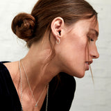 Alhambra Mini Piccolo Twisted Sterling Silver Hoop Earrings-Auree Jewellery