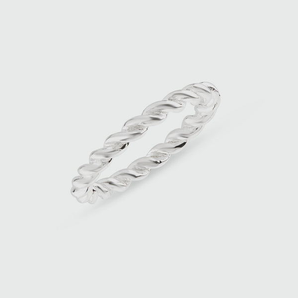 Alhambra Sterling Silver Twisted Ring-Auree Jewellery