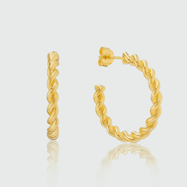 Alhambra Large Gold Vermeil Hoop Earrings-Auree Jewellery