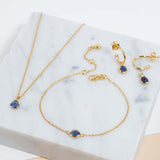 Hampton Sapphire & Gold Vermeil Necklace-Auree Jewellery