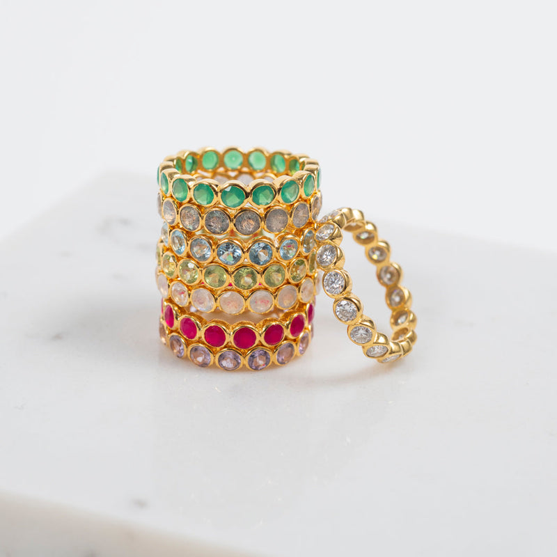 Ortigia Moissanite Gold Vermeil Ring-Auree Jewellery