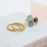 Alhambra Gold Vermeil Twisted Ring-Auree Jewellery