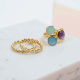 Alhambra Gold Vermeil Twisted Ring-Auree Jewellery