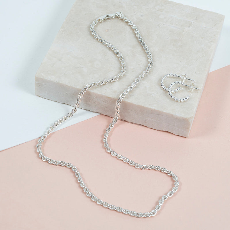 Alhambra Sterling Silver Rope Chain-Auree Jewellery