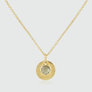 Bali 9ct Gold White Topaz April Birthstone Necklace
