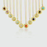 Bali 9ct Gold Birthstone Necklace-Auree Jewellery