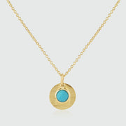 Bali 9ct Gold Turquoise December Birthstone Necklace