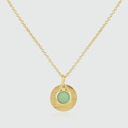 Bali 9ct Gold Chrysoprase May Birthstone Necklace-Auree Jewellery