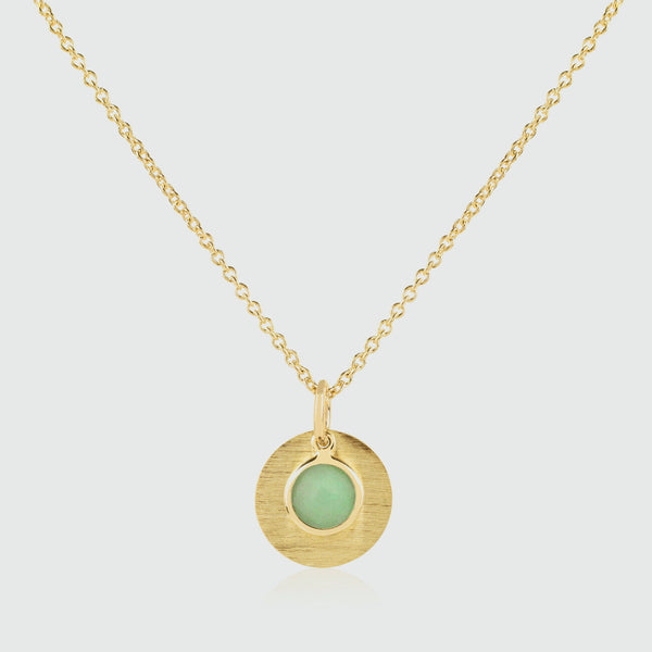 Bali 9ct Gold Chrysoprase May Birthstone Necklace