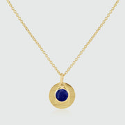 Bali 9ct Gold Lapis Lazuli September Birthstone Necklace