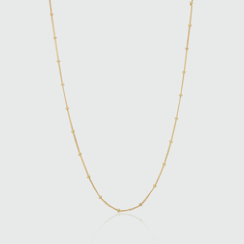 Barbican 9ct Yellow Gold Beaded Chain