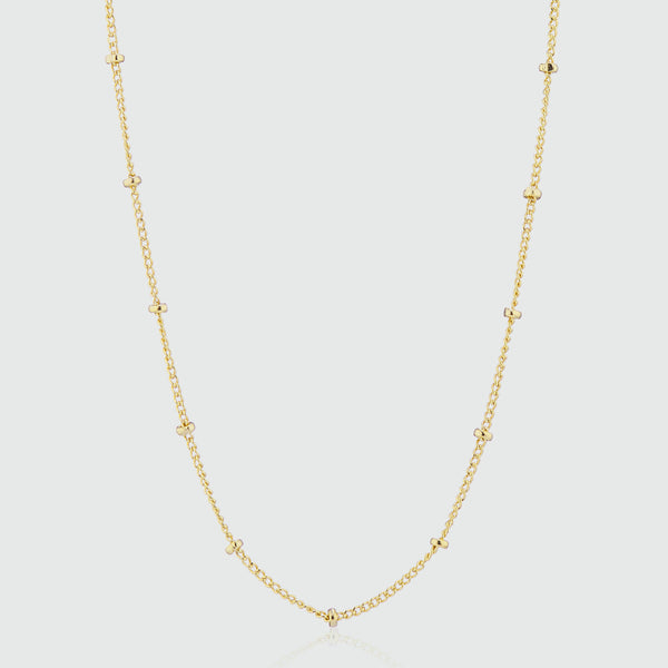 Barbican Yellow Gold Vermeil Beaded Chain-Auree Jewellery