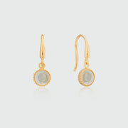 Barcelona April Crystal Birthstone Hook Earrings-Auree Jewellery
