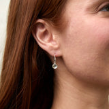 Barcelona Silver August Green Amethyst Birthstone Hook Earrings-Auree Jewellery