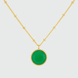 Barcelona May Chrysoprase Birthstone Necklace-Auree Jewellery