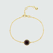 Barcelona January Garnet Birthstone Bracelet-Auree Jewellery