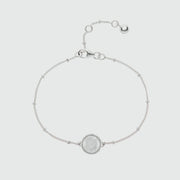 Barcelona Silver June Moonstone Birthstone Bracelet-Auree Jewellery