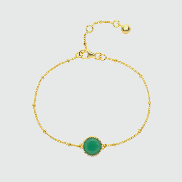 Barcelona May Chrysoprase Birthstone Bracelet-Auree Jewellery