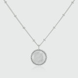 Barcelona Silver June Moonstone Birthstone Necklace-Auree Jewellery
