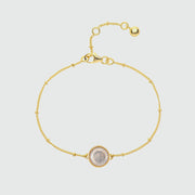 Barcelona October Rose Quartz Birthstone Bracelet-Auree Jewellery