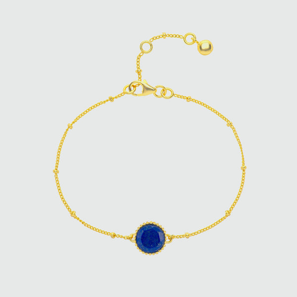 Barcelona September Lapis Lazuli Birthstone Bracelet-Auree Jewellery
