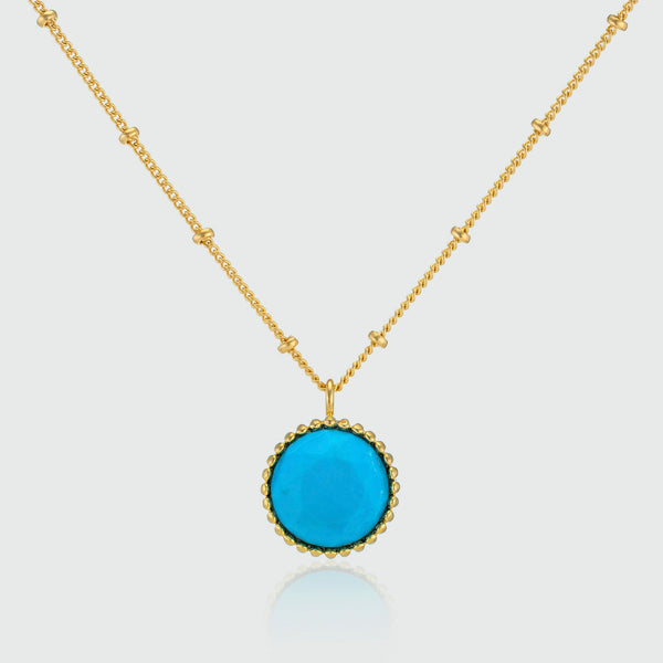 Barcelona December Turquoise Birthstone Necklace-Auree Jewellery