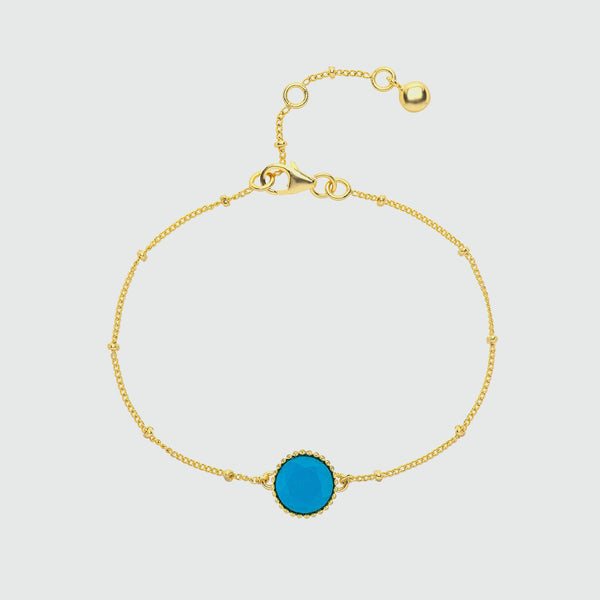 Barcelona December Turquoise Birthstone Bracelet-Auree Jewellery
