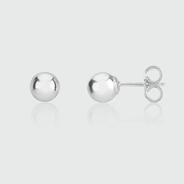 Beaufort Sterling Silver Ball Stud Earrings-Auree Jewellery