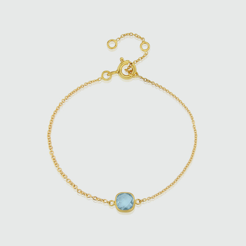 Brooklyn Blue Topaz & Gold Vermeil Bracelet-Auree Jewellery