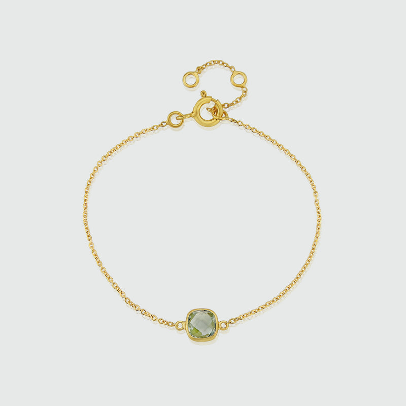 Brooklyn Green Amethyst & Gold Vermeil Bracelet-Auree Jewellery