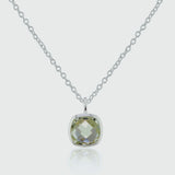 Brooklyn Green Amethyst & Sterling Silver Necklace-Auree Jewellery
