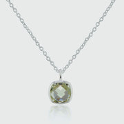 Brooklyn Green Amethyst & Sterling Silver Necklace-Auree Jewellery