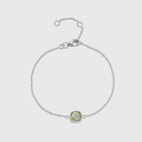 Brooklyn Green Amethyst & Sterling Silver Bracelet-Auree Jewellery
