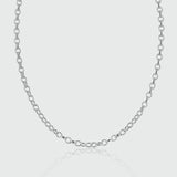 Cathcart Sterling Silver Oval Belcher Necklace-Auree Jewellery