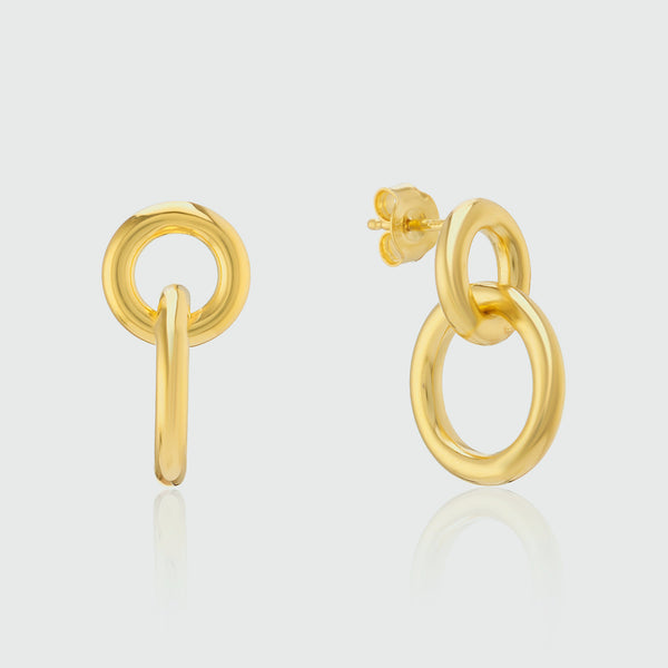 Kelso Large Chunky Gold Vermeil Earrings-Auree Jewellery