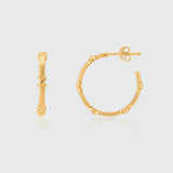 Deia Piccolo Yellow Gold Vermeil Kiss Hoop Earrings-Auree Jewellery