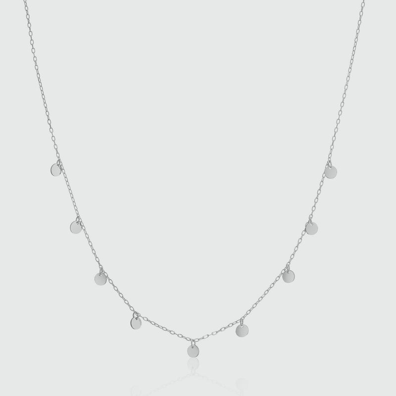 Frascati Sterling Silver Multi Disc Necklace-Auree Jewellery