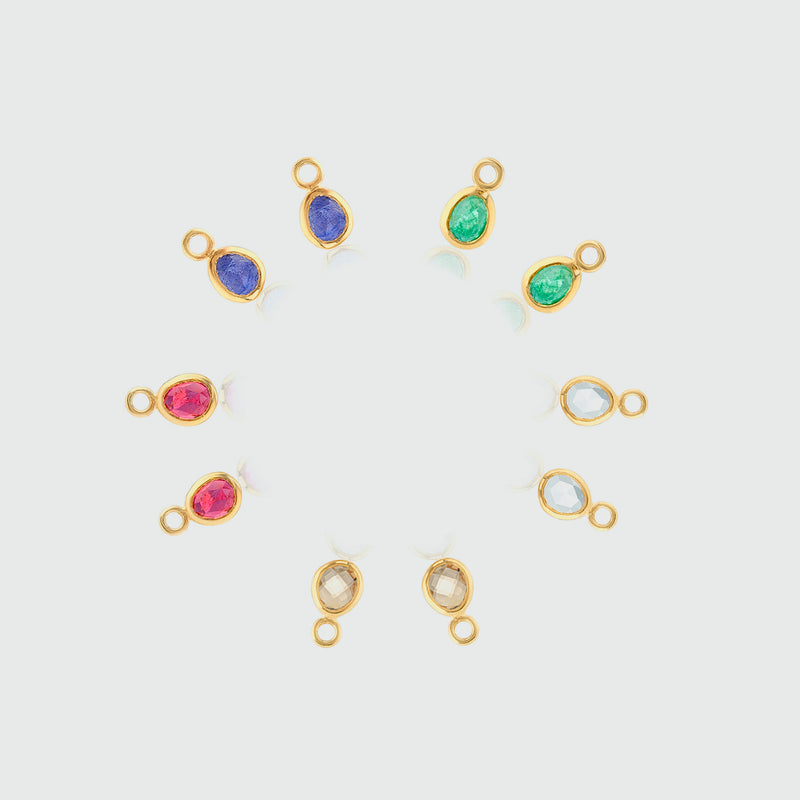 Hampton Sapphire & Gold Vermeil Interchangeable Gemstone Earrings-Auree Jewellery