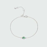 Hampton Emerald & Sterling Silver Bracelet-Auree Jewellery