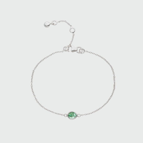 Hampton Emerald & Sterling Silver Bracelet-Auree Jewellery