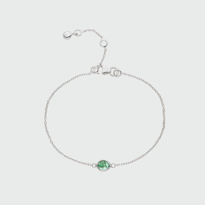 Hampton Emerald & Sterling Silver Bracelet-Auree Jewellery