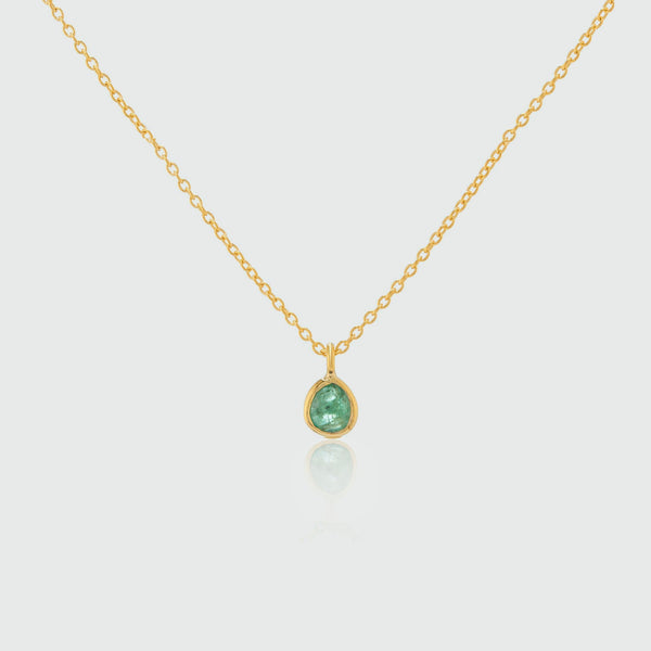 Hampton Emerald & Gold Vermeil Necklace-Auree Jewellery