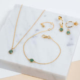 Hampton Emerald & Gold Vermeil Bracelet-Auree Jewellery