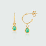 Hampton Emerald & Gold Vermeil Interchangeable Gemstone Drops-Auree Jewellery