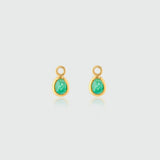 Hampton Emerald & Gold Vermeil Interchangeable Gemstone Drops-Auree Jewellery